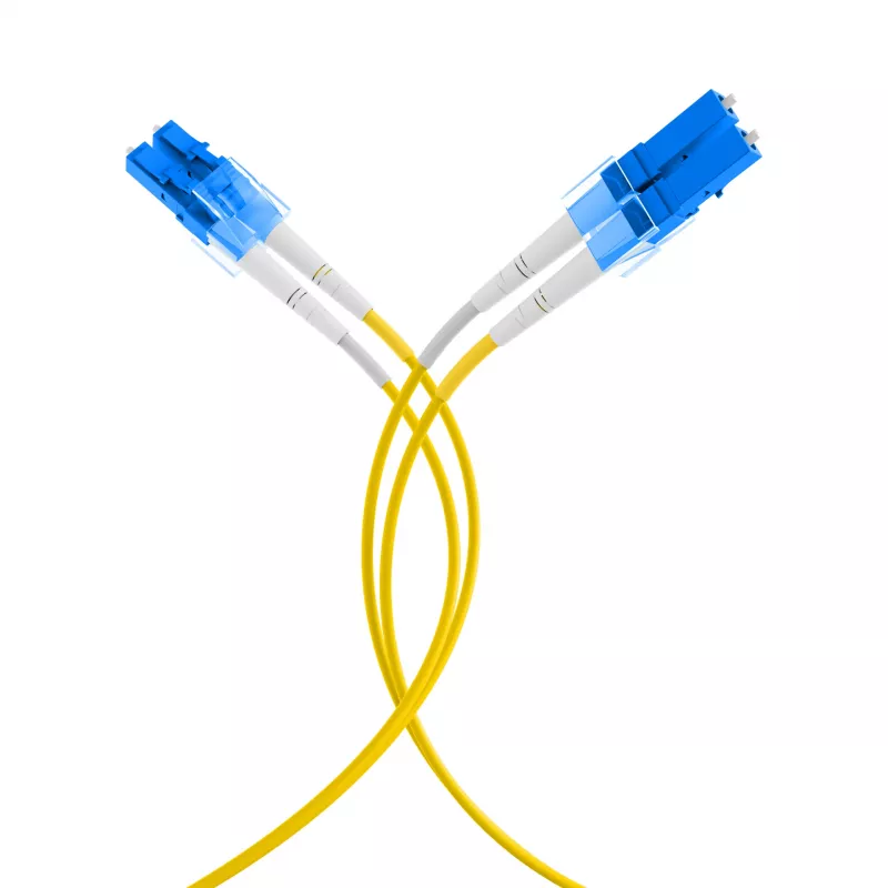 EFB Elektronik IPL-DF-LCULCU-2-1000 Šviesolaidinis jungiamasis laidas, 10 m, OS2, LC/UPC į LC/UPC, dupleksas, LSZH, geltonas