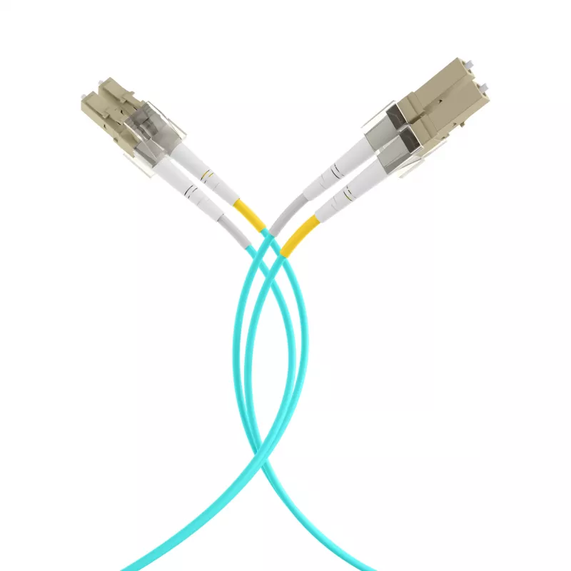 EFB Elektronik IPL-DF-LCULCU-3-0050 Skaidulinis optinis jungiamasis laidas, 0,5 m, OM3, LC/UPC į LC/UPC, Duplex, LSZH, Aqua