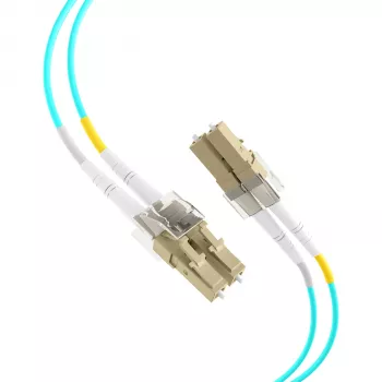 EFB Elektronik IPL-DF-LCULCU-3-1000 Šviesolaidinis jungiamasis laidas, 10 m, OM3, LC/UPC į LC/UPC, Duplex, LSZH, Aqua