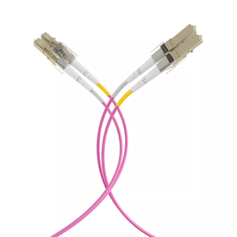 EFB Elektronik IPL-DF-LCULCU-4-0050 Skaidulinio optinio laido jungiamasis kabelis, 0,5 m, OM4, LC Duplex, Aqua