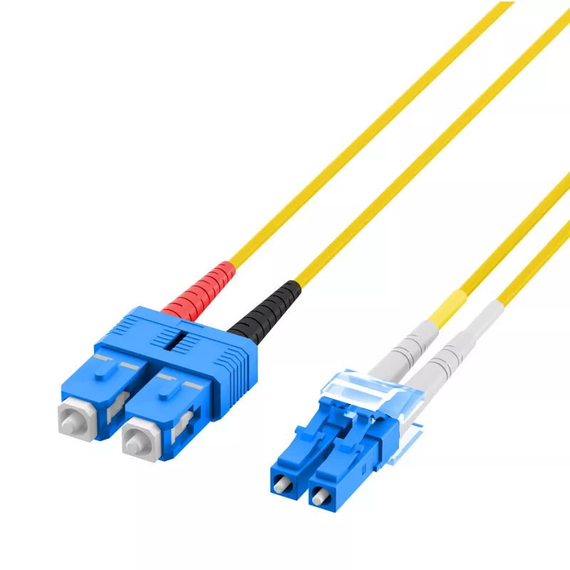 EFB Elektronik IPL-DF-LCUSCU-2-0050 OS2 Duplex Patch Cable LC/UPC to SC/UPC 0,5 m Yellow LSZH
