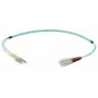 EFB Elektronik IPL-DF-LCUSCU-3-0100 Šviesolaidinis jungiamasis laidas 1 m OM3 LC/SC Duplex LSZH Aqua