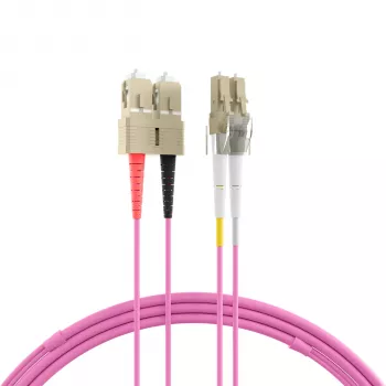 EFB Elektronik IPL-DF-LCUSCU-4-0050 Duplex Fiber Optic Patch Cable OM4 LC/SC 0,5 m Aqua
