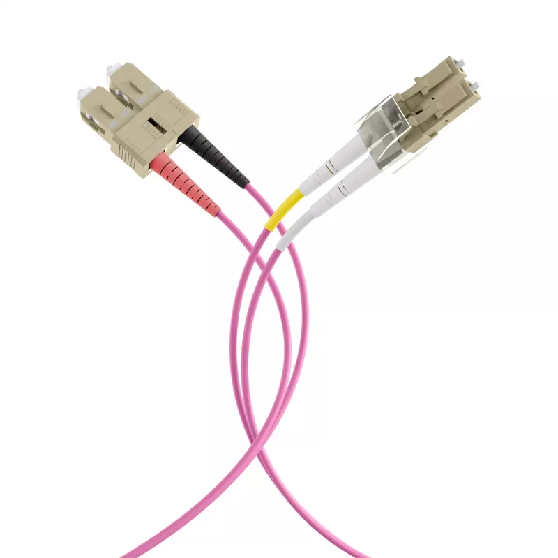 EFB Elektronik IPL-DF-LCUSCU-4-0050 Duplex Fiber Optic Patch Cable OM4 LC/SC 0,5 m Aqua