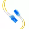 EFB Electronics IPL-DR-LCULCU-2-0500 OS2 vienmodis šviesolaidinis jungiamasis laidas, LC/UPC į LC/UPC, dupleksinis, 5 m, LSZH, geltonas