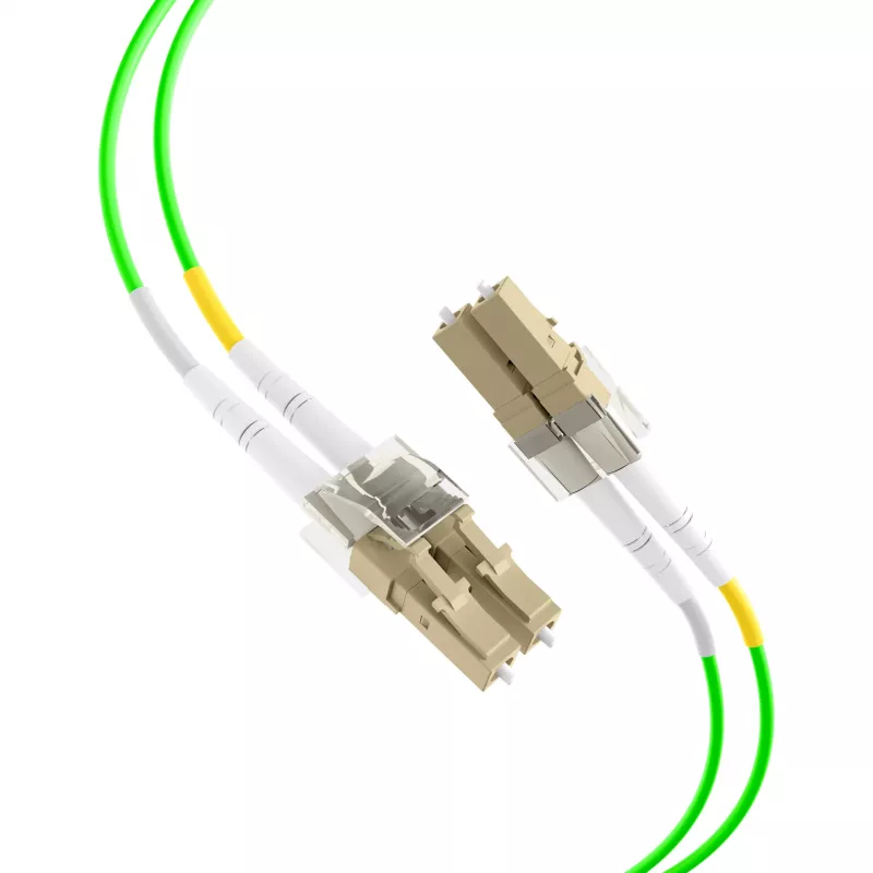 EFB Elektronik IPL-DR-LCULCU-5-0500 Skaidulinės optikos jungiamasis laidas, OM5, LC/UPC – LC/UPC, 5 m, LSZH, laimo žalias