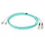 EFB Elektronik IPL-DR-LCUSCU-3-1000 Šviesolaidinis jungiamasis kabelis, 10 m, OM3, LC į SC, Aqua