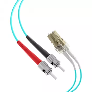 EFB Elektronik O0313.35 35 m OM3 šviesolaidinis jungiamasis laidas, LC-ST, duplex, LSZH, aqua