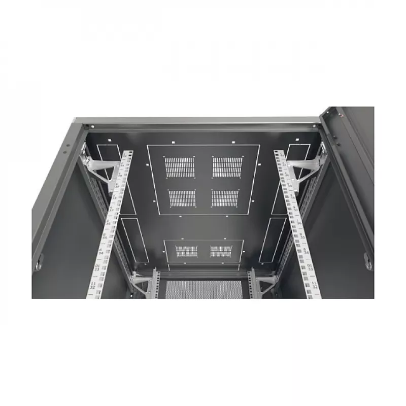 EFB Elektronik PRO 42U 19 colių serverio spinta, tinklo spinta, Jet Black RAL 9005, 800x1000 mm