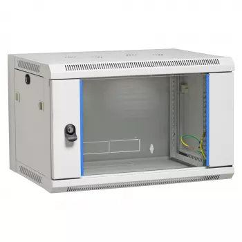 EFB Elektronik 19 inch 21U sieninis spintos korpusas Flat Pack, 600x600x1040mm, RAL7035 šviesiai pilka, plienas, stiklinės durys, užrakinamas, 60 kg apkrova, IP20