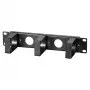 EFB Elektronik 10 inch 1U Cable Management Panel, Jet Black (RAL 9005)