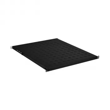 EFB Electronics 19 inch 0.5U Fixed Shelf, Adjustable Depth 550-650 mm, Load Capacity 70 kg, RAL 9005 Jet Black