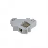 EFB Elektronik Keystone Module Holder 1-Port, for DIN Rail in Distribution Boxes, Plastic, White (RAL 9010)