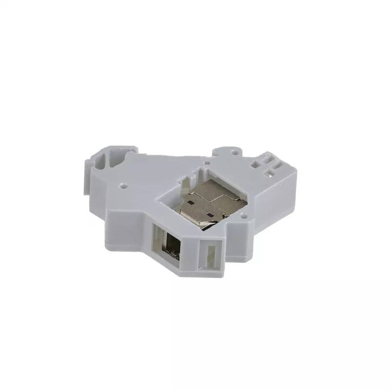EFB Elektronik Keystone Module Holder 1-Port, for DIN Rail in Distribution Boxes, Plastic, White (RAL 9010)