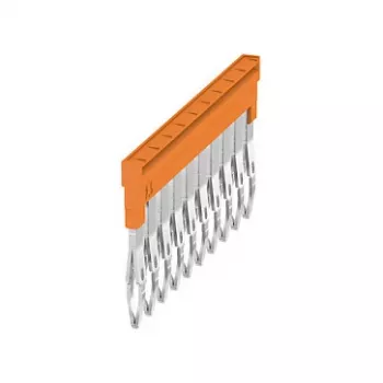 Weidmüller ZQV 2.5N/10 Cross-Connector, 10-Pole, 2,5 mm², Orange, Wemid, V0, 48,7 mm, 20 Pieces
