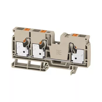 Weidmüller A3C 10 Universal Terminal Block, Screw Connection, 10 mm², Dark Beige