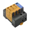 Weidmüller VPU AC II 3+1 300/50 Apsaugos nuo viršįtampių įtaisas 2 tipo, 3 fazės + nulis, 300 V AC, 20 kA/40 kA, DIN bėgelis