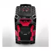 Leicke DJ ROXX TROLLEY PRO nešiojama PA kolonėlių sistema su Bluetooth, 100W RMS, 10 inch žemų dažnių garsiakalbiu, LED šviesomis, vežimėliu, mikrofonu, nuotolinio valdymo pultu