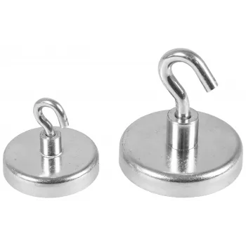 Eichner Magnetic Hook Silver, Metal Ø 3.6 x 1,7 cm, 5 Pieces