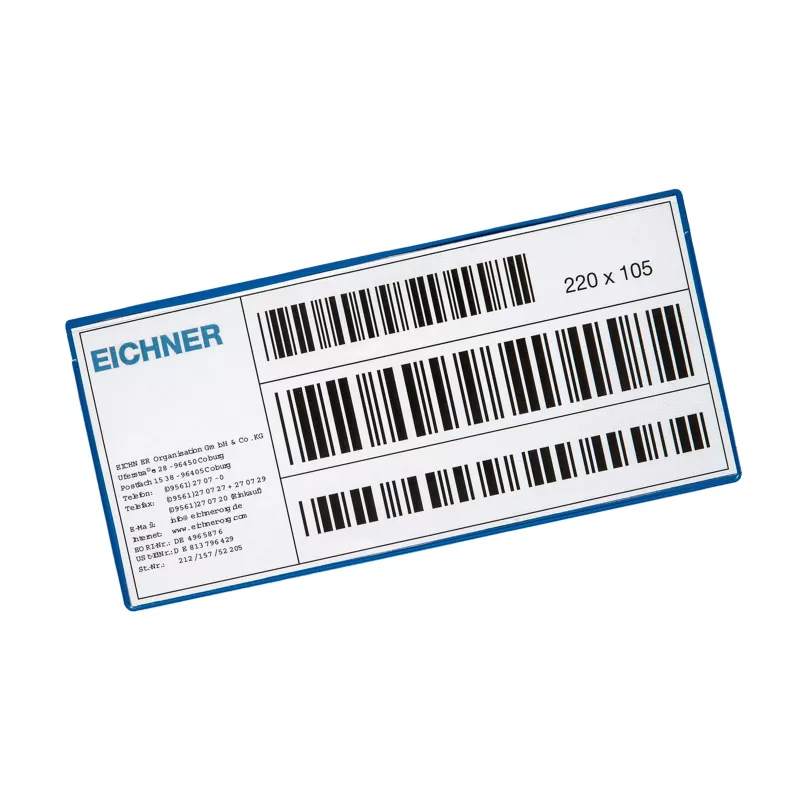 Eichner Label Pockets Blue 10 vnt. – Lipnūs dokumentų laikikliai A4 formatui