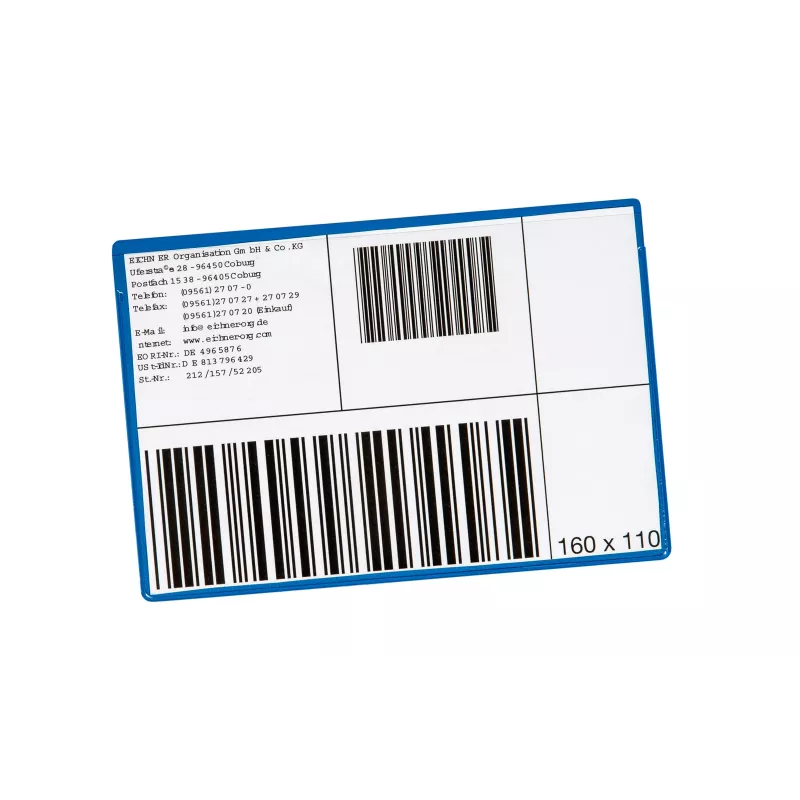 Eichner Label Pockets Blue 10 vnt. – Lipnūs dokumentų laikikliai A4 formatui