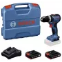 BOSCH Professional GSB 18V-52 belaidis smūginis gręžtuvas/suktuvas su 2 akumuliatoriais 2.0 Ah, L-Case