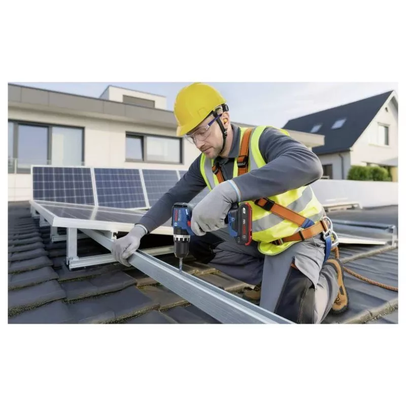 BOSCH Professional GSB 18V-52 belaidis smūginis gręžtuvas/suktuvas su 2 akumuliatoriais 2.0 Ah, L-Case