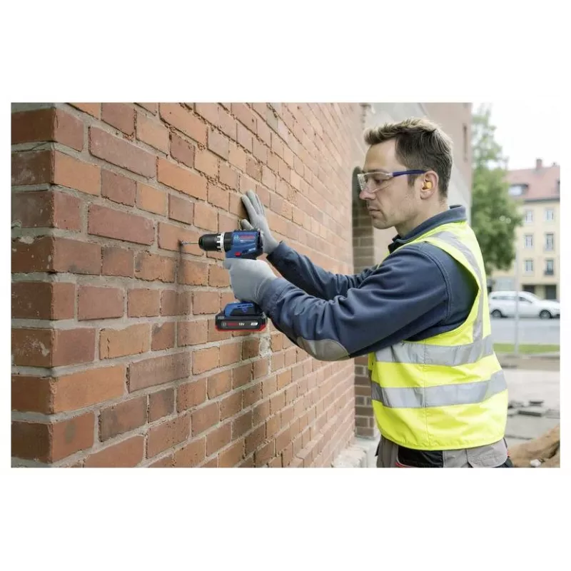 BOSCH Professional GSB 18V-52 belaidis smūginis gręžtuvas/suktuvas su 2 akumuliatoriais 2.0 Ah, L-Case