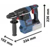 BOSCH POWERTOOLS Combo Kit 18V belaidis gręžtuvas-suktuvas, smūginis suktuvas, plaktukinis gręžtuvas, kampinis šlifuoklis (4 įrankių rinkinys)