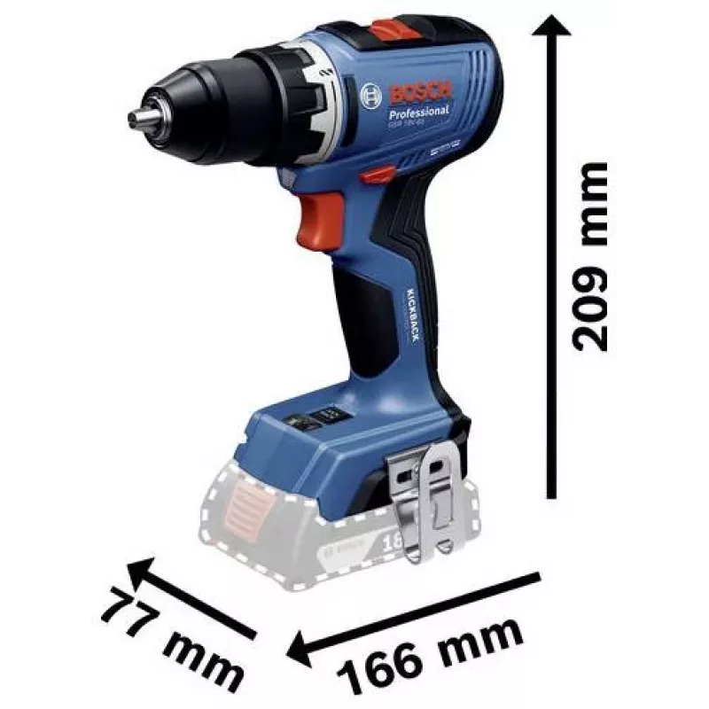 BOSCH POWERTOOLS Combo Kit 18V belaidis gręžtuvas-suktuvas, smūginis suktuvas, plaktukinis gręžtuvas, kampinis šlifuoklis (4 įrankių rinkinys)