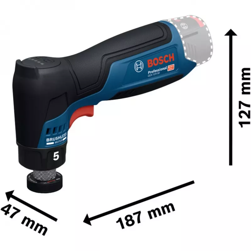 BOSCH PowerTools belaidis atsitiktinės orbitos šlifuoklis GEX 12V 32 mm (Retail)