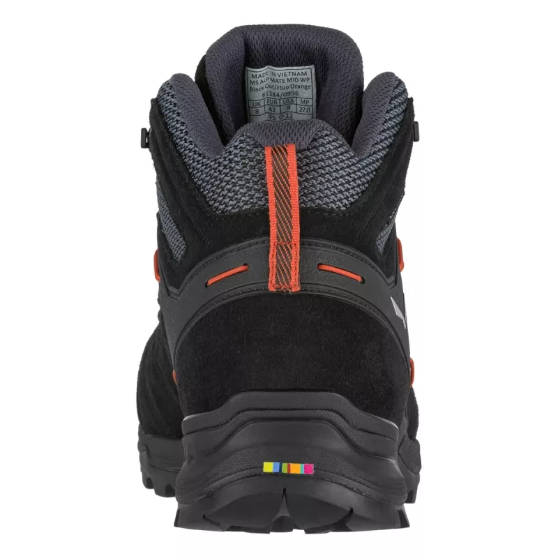 SALEWA Alp Mate Mid WP Hiking Boots - Black Out/Fluo Orange - UK 11.5 (EU 46.5)