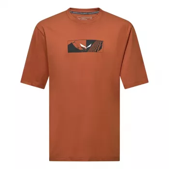 Salewa Eagle Hybrid Loose T-Shirt - Coffee Brown, Size L