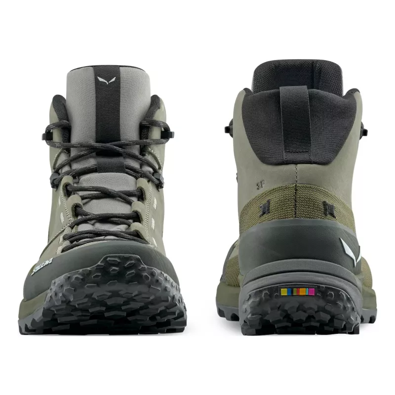 SALEWA Shoes Puez Leather Mid PTX - Shadow/Dark Olive - UK 10