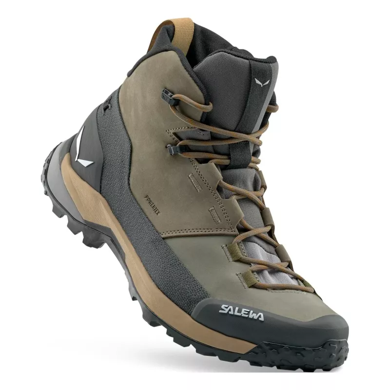 SALEWA Puez Leather Mid Boots PT Bungee Cord-Onyx UK 8