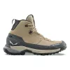 SALEWA Puez Leather Mid PTX Shoes Women Quicksand Onyx UK