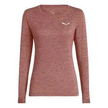 SALEWA Puez Melange Dry Long Sleeve Tee Women Pink S