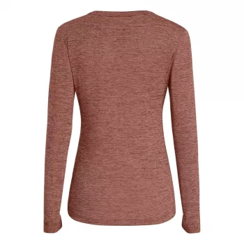 Salewa Puez Melange Dry L/S Tee Women's Long Sleeve T-Shirt - Desert Pink Melange, Size M
