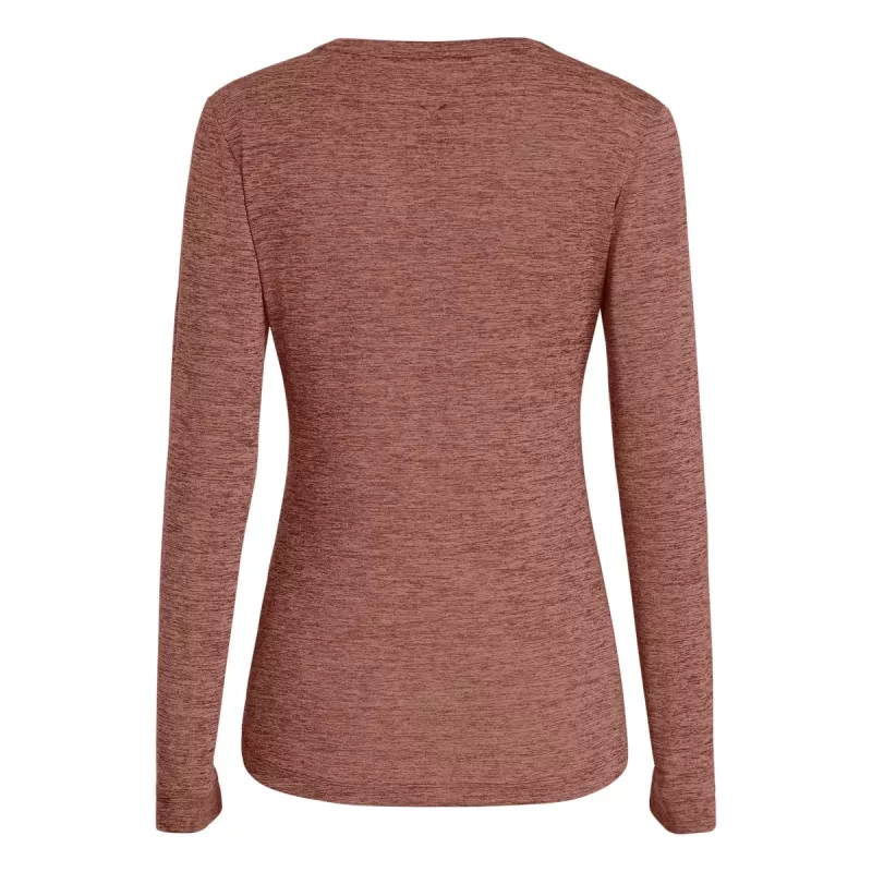 Salewa Puez Melange Dry L/S Tee Women's Long Sleeve T-Shirt - Desert Pink Melange, Size M