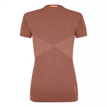 Salewa Zebru Medium Warm Merino Wool Women's Base Layer T-Shirt - Etruscan Red, Size S