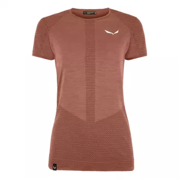 Salewa Zebru Medium Warm Merino T-Shirt - Etruscan Red, Size M