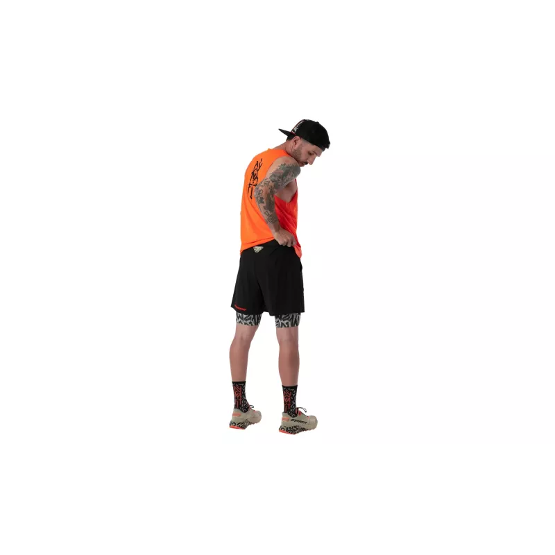 SALEWA Dynafit Trail 2-in-1 Running Shorts - Black Out/Overcast - Size S
