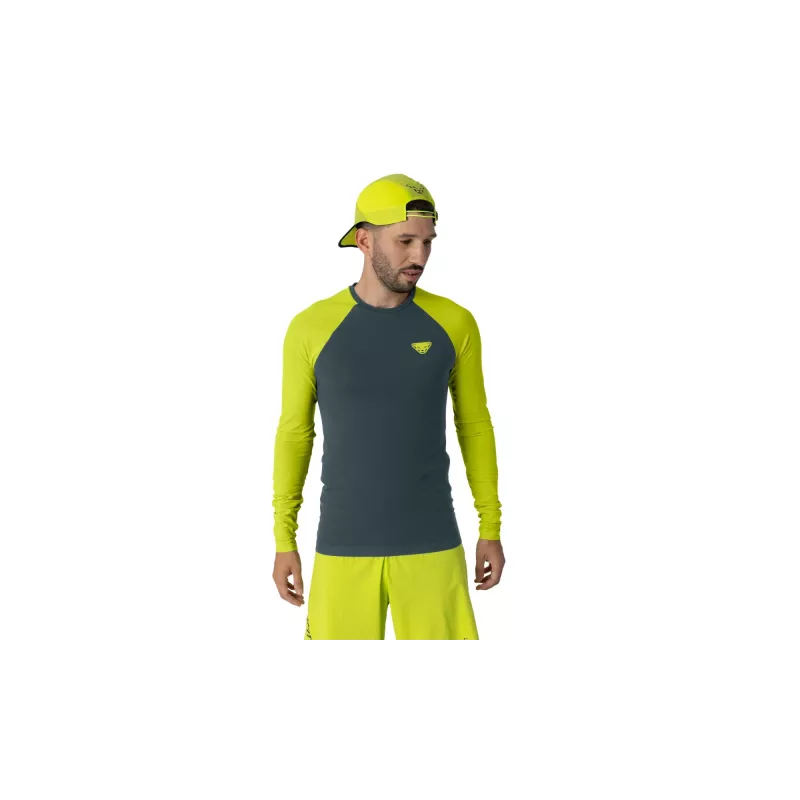 Salewa Dynafit Ultra S-Tech L/S Tee - Ultra Yellow, Size S/M