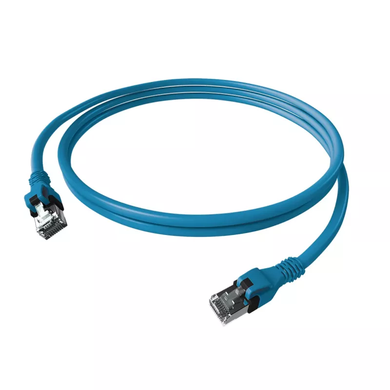 EasyLan saCon DualBoot Patch Cable S/FTP Blue 2,00m Cat.6A