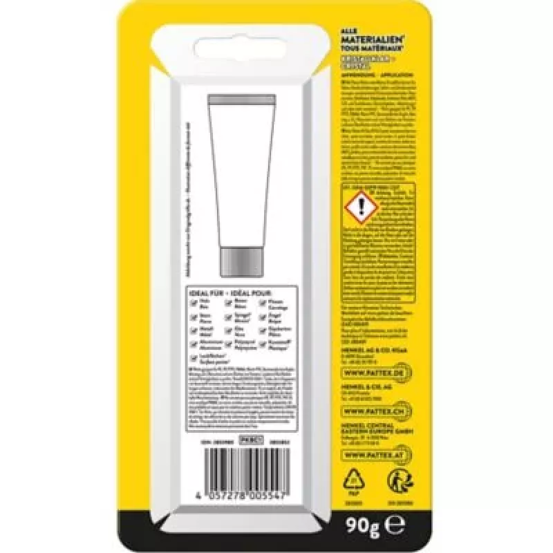 Pattex Universal Adhesive Glue Instead of Drilling Crystal Clear PKBC1 90g