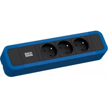 Bachmann PRIMO 2 3xUTE 2,0m CEE 7/7 Gentian Blue (RAL 5010)