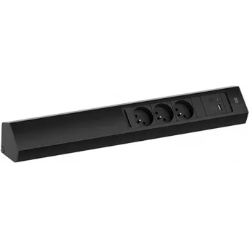Bachmann CASIA 2 3x Schuko kištukinis lizdas su 1x USB-A ir 1x USB-C įkrovimu 22W juoda
