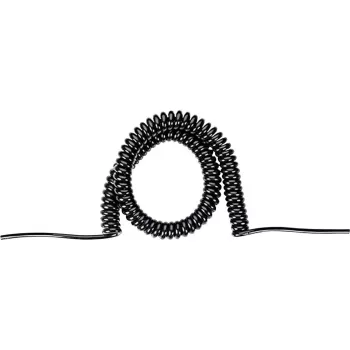 BACHMANN Spiral Cable H05VV-F 3G1.5mm² 1.5m-6m Black 0.2m Straight Ends