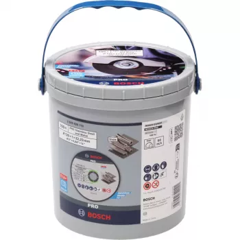 BOSCH POWERTOOLS PRO Nerūdijančio plieno ir metalo pjovimo diskas, Ø 125 mm, 100 vienetų kibire (anga 22,23 mm, WA 60 T BF)