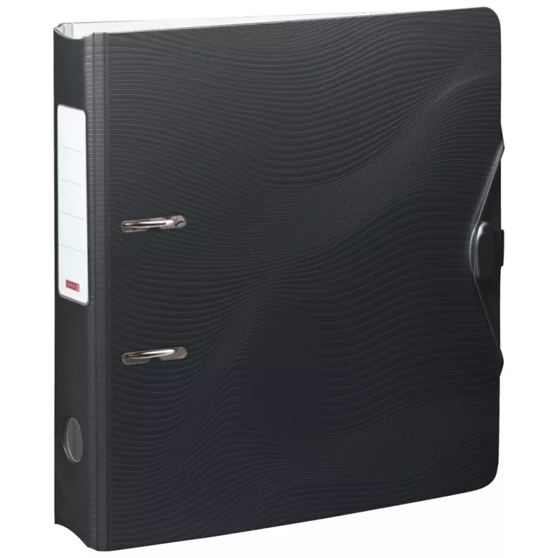 BRUNNEN WAVE Lever Arch File Onyx Black Plastic 7,0 cm DIN A4